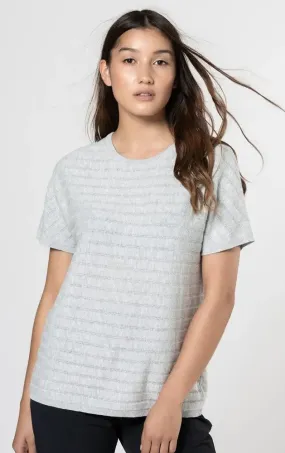 14GG COTTON/LINEN STRIPE TEE - CLEARANCE