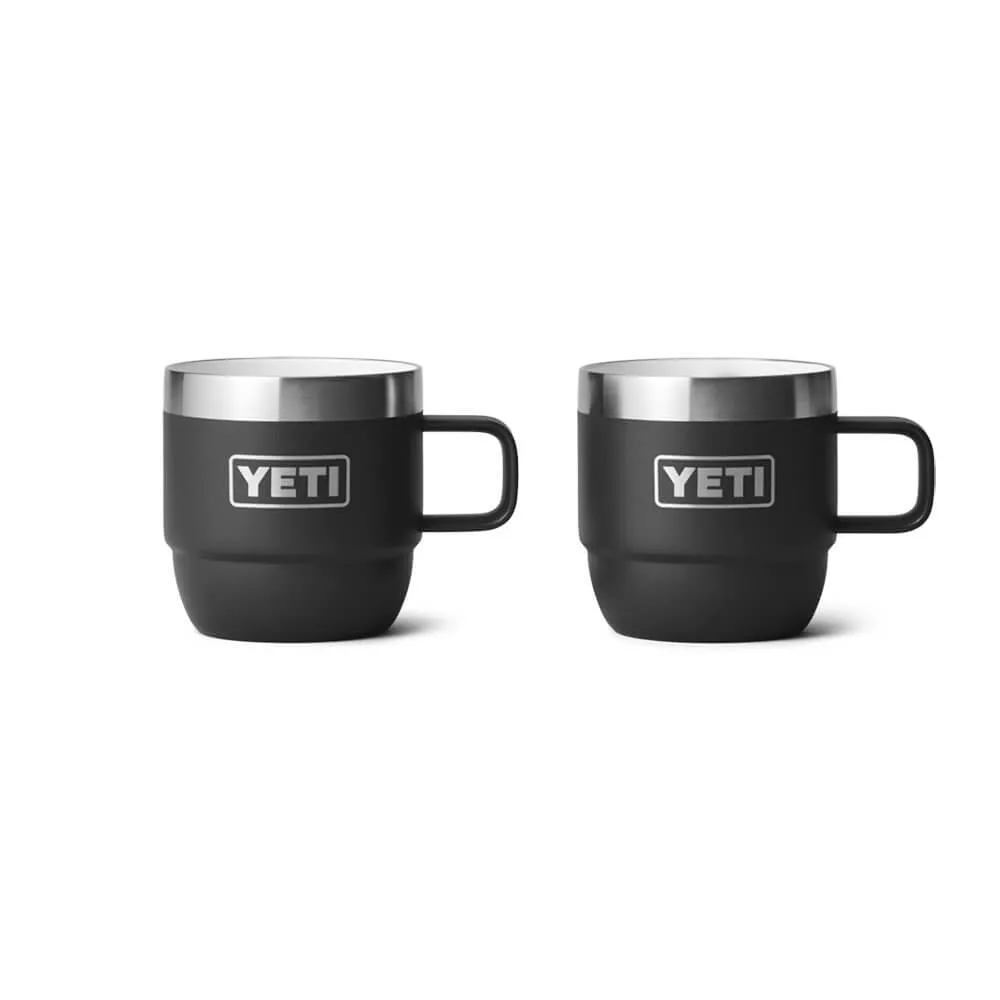 21071501862 TAZA RAMBLER 6oz STACKABLE 2 PIEZAS NEGRO MARCA YETI