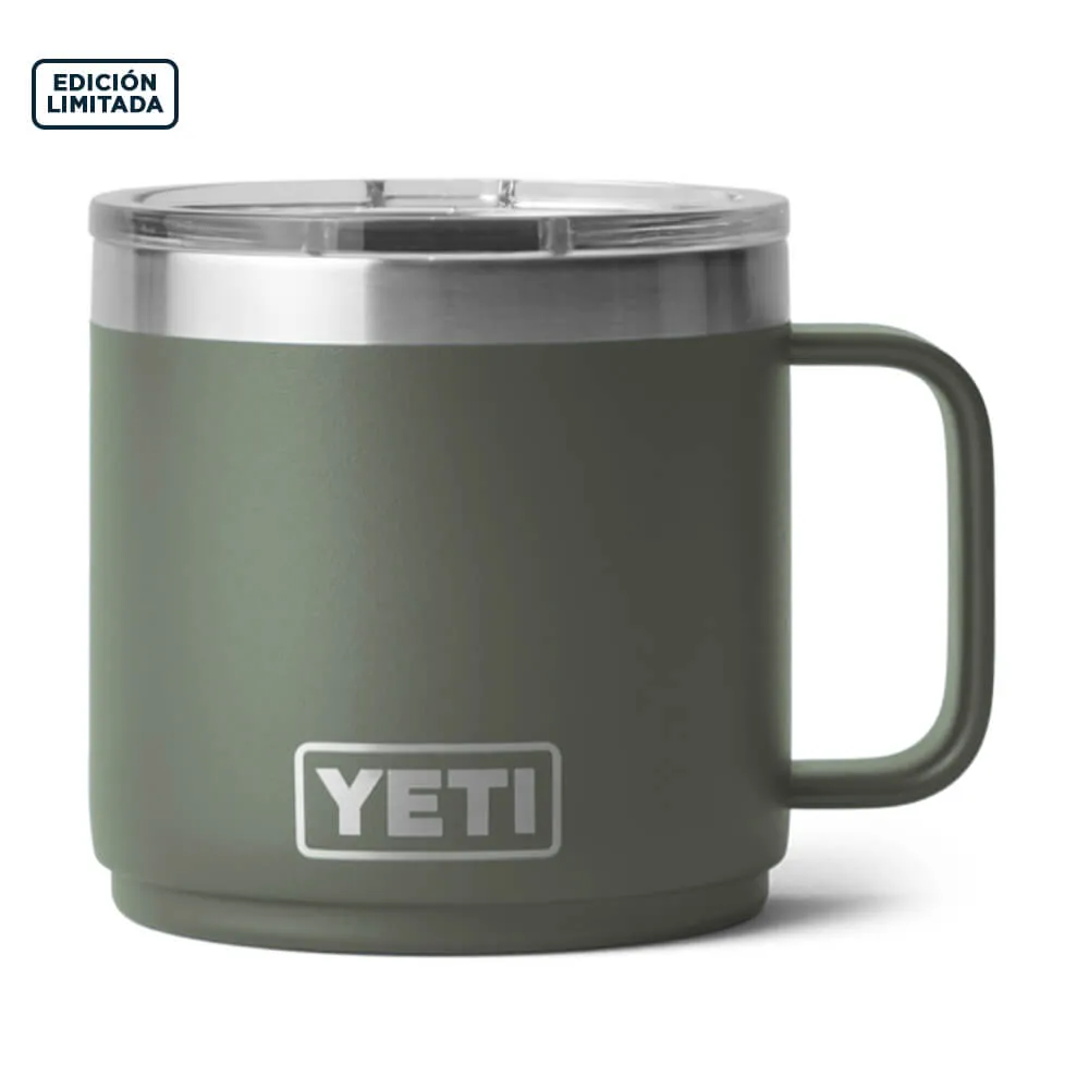 21071502435 TAZA RAMBLER 14oz MUG 2.0 TAPA MAGNETICA CAMP GREEN MARCA YETI