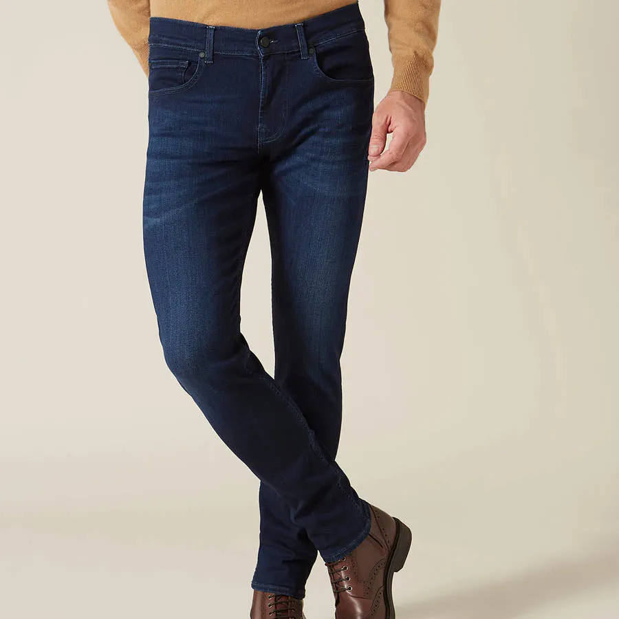 7 For All Mankind - Slimmy Tapered Luxe Jeans in Deep Blue