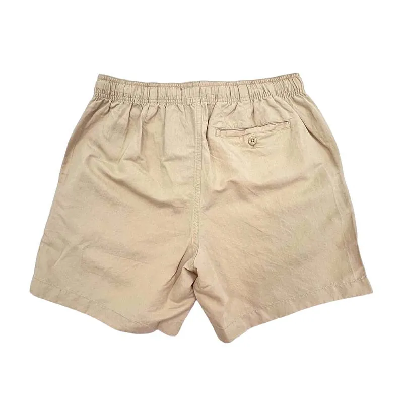 7 Inch Pull On Linen Cotton Shorts