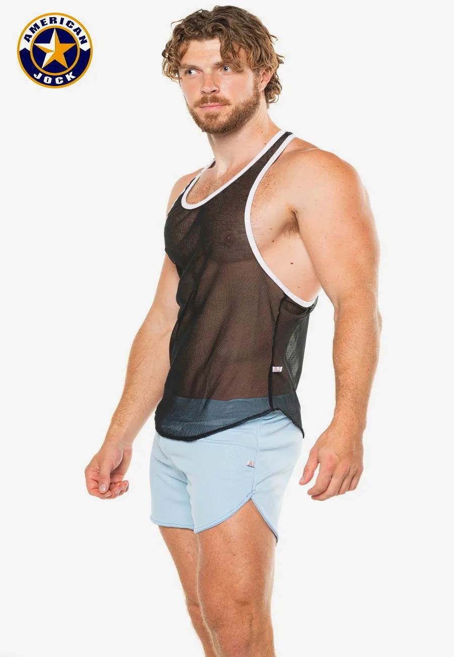 A J Physique Mesh Gym Tank