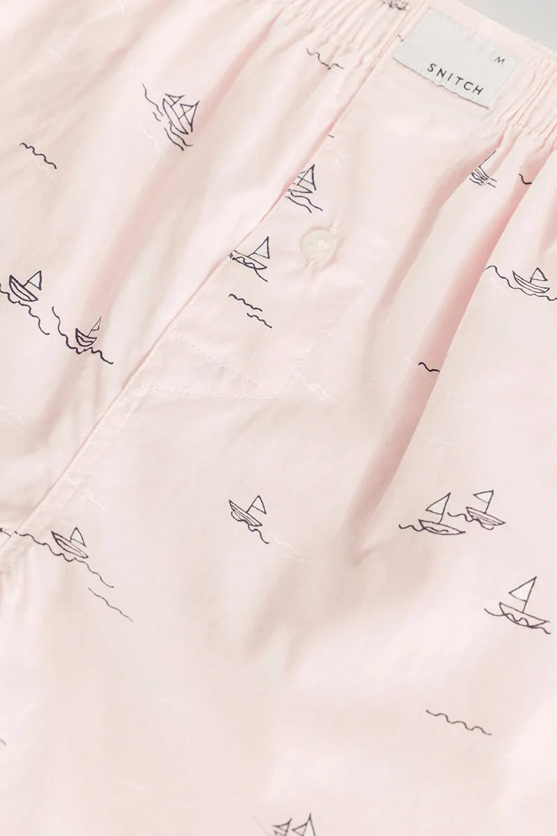 Adrien Light Pink Printed Boxers