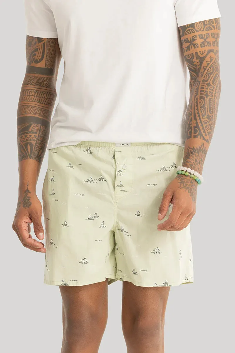 Adrien Light Yellow Printed Boxers