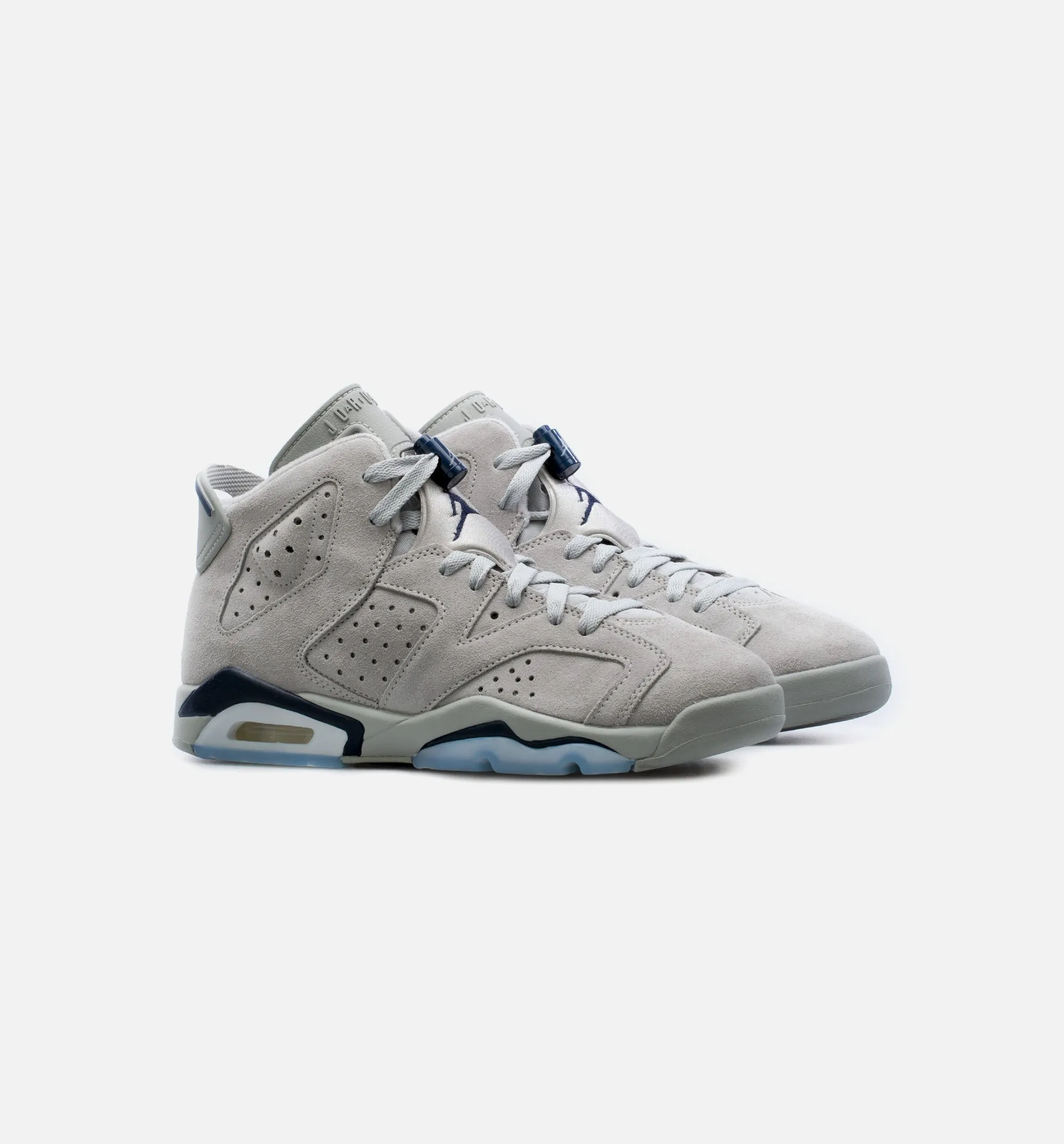 Georgetown Air Jordan 6 Retro Grade School Lifestyle Shoes - Grey/Navy Blue | Free Shipping