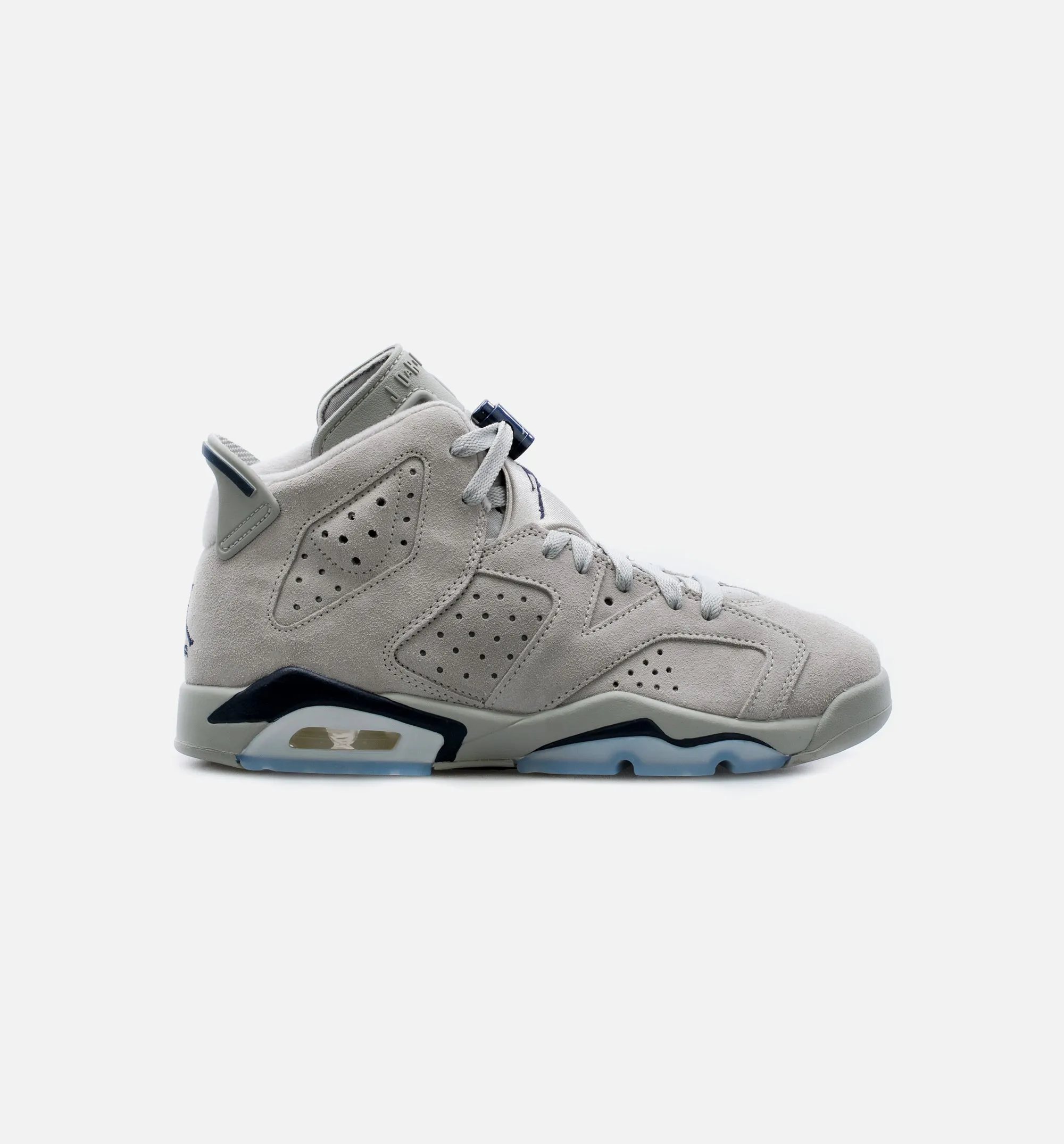 Georgetown Air Jordan 6 Retro Grade School Lifestyle Shoes - Grey/Navy Blue | Free Shipping