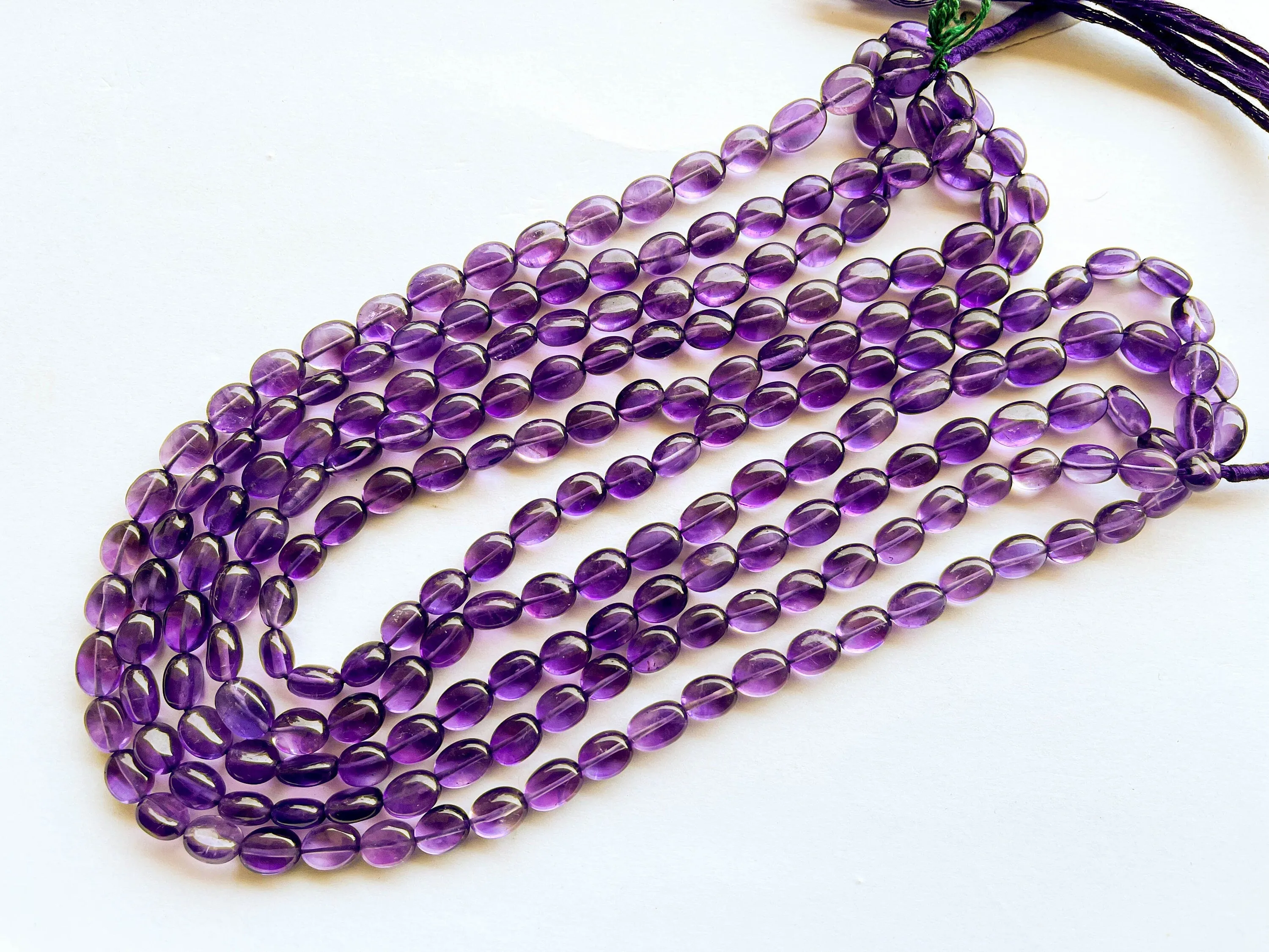 Amethyst Oval Shape Smooth Beads, Natural Gemstone Beads