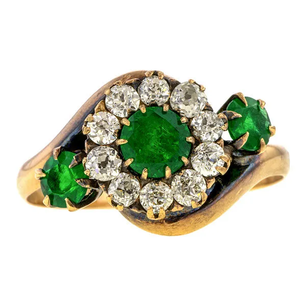 Antique Emerald & Diamond Ring