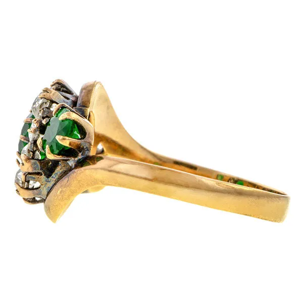 Antique Emerald & Diamond Ring