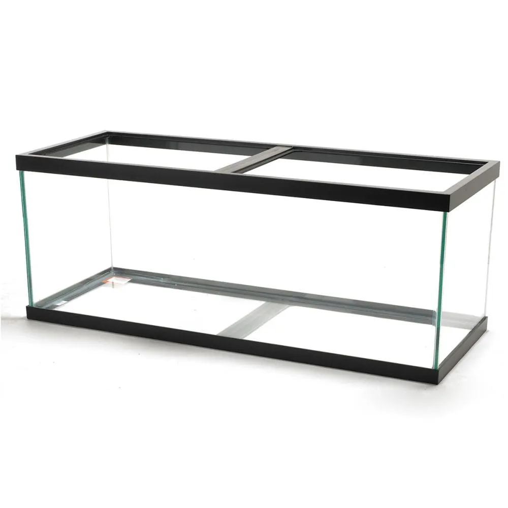 Aqueon Glass Rectangle Aquarium Clear Silicone Black 55 Gallon