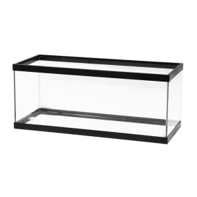 Aqueon Standard Glass Rectangle Aquarium Clear Silicone Black - 20 Gallon Long