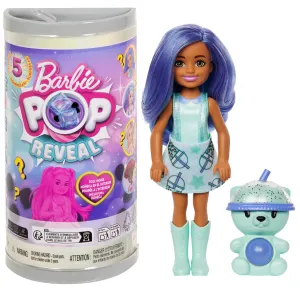 Barbie Chelsea Pop Reveal Boba Tea Series Doll in Tea Can-Inspired Package With 5 Surprises, Scented