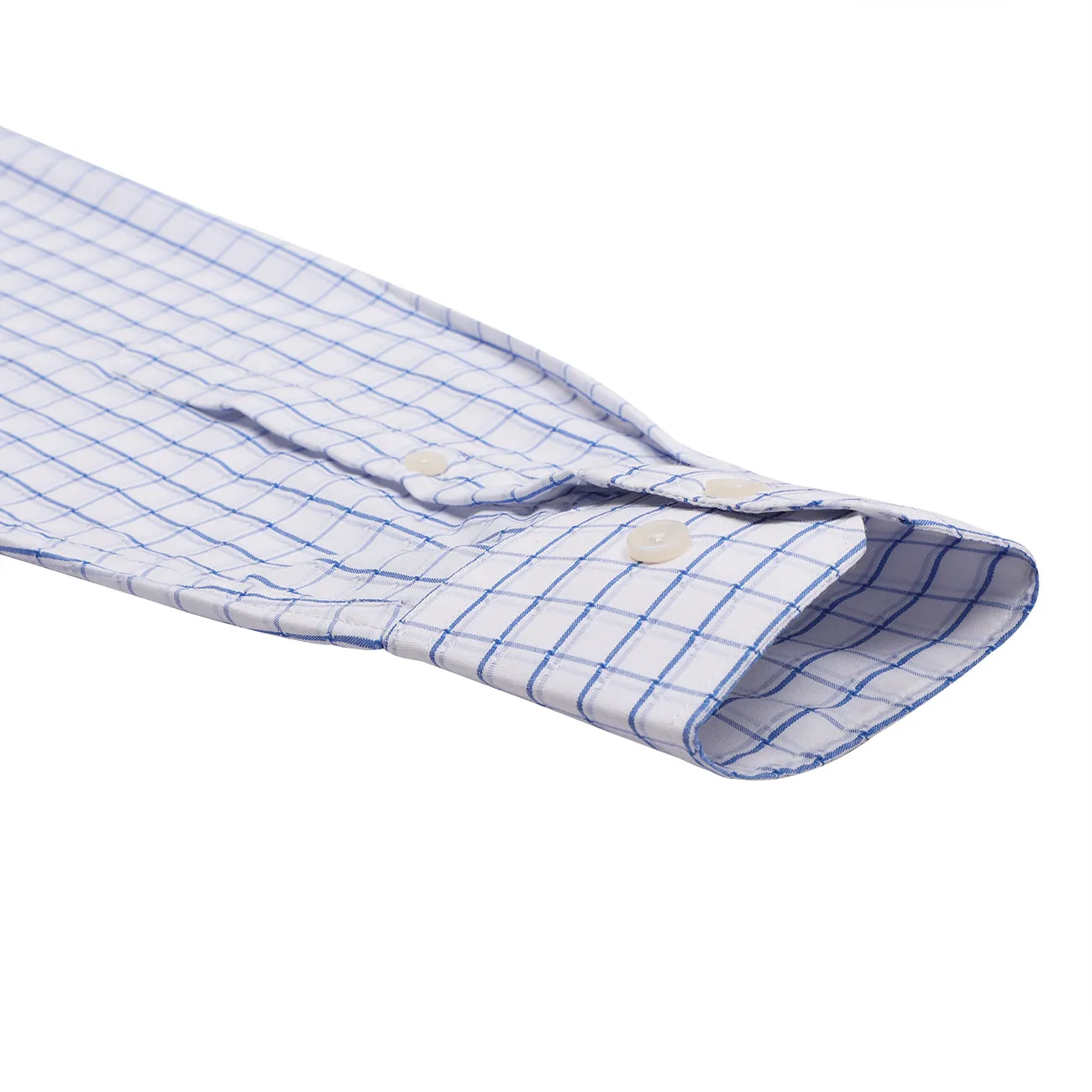 Barboni Blue Checks Button Down Non Iron Shirt