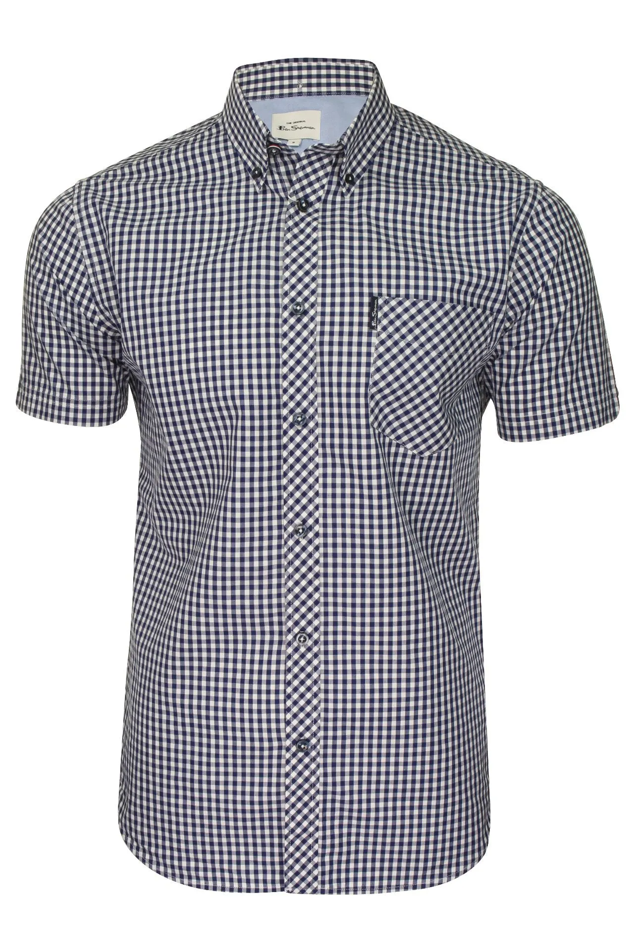 Ben Sherman Mens Signature Gingham Shirt - Short Sleeved