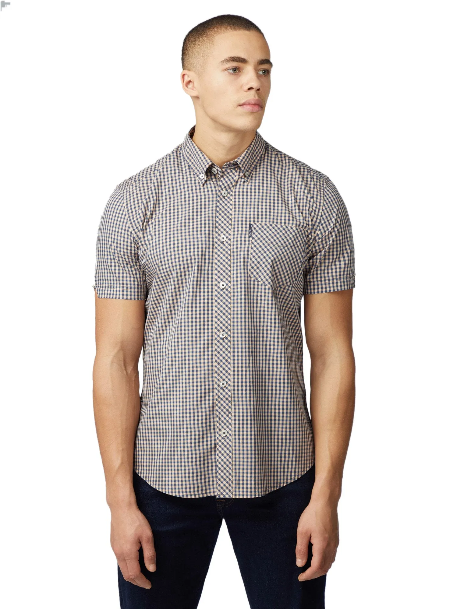 Ben Sherman Mens Signature Gingham Shirt - Short Sleeved