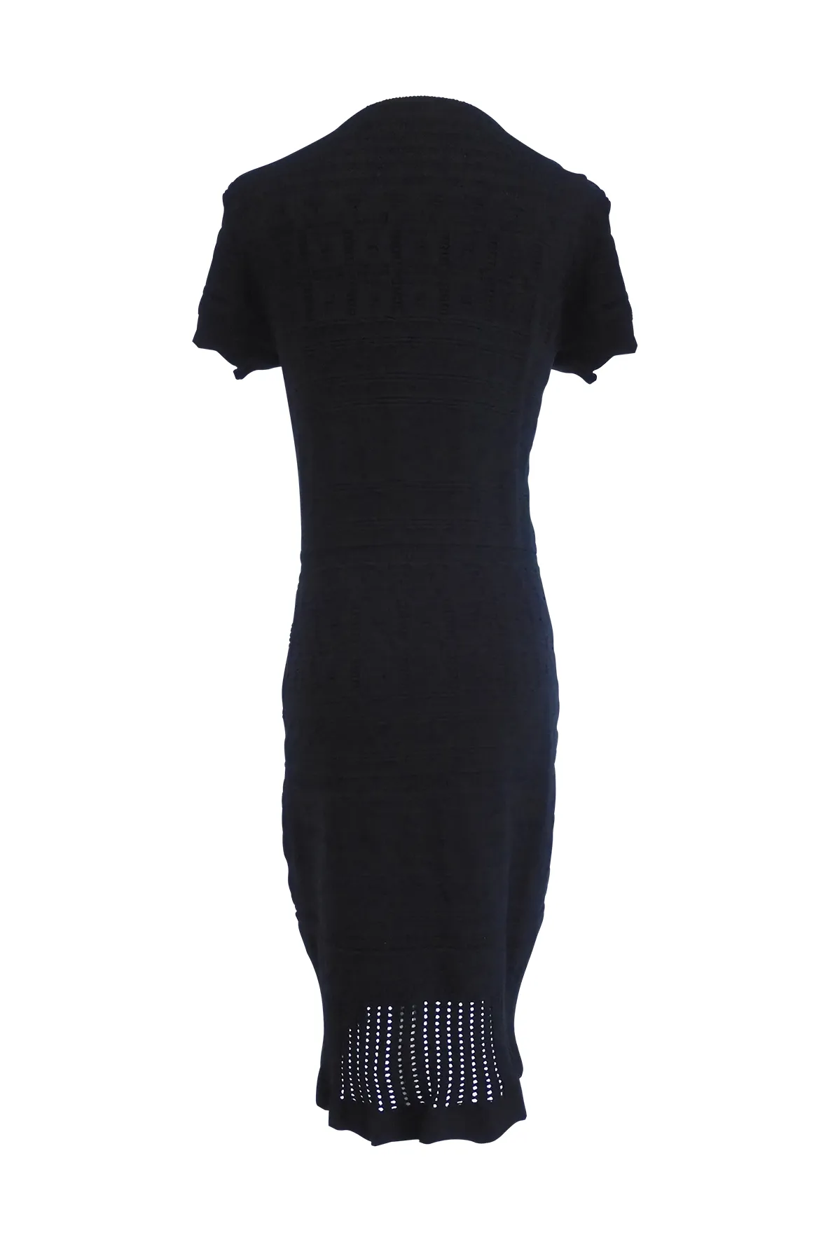 Black Cuts Rayon Dress