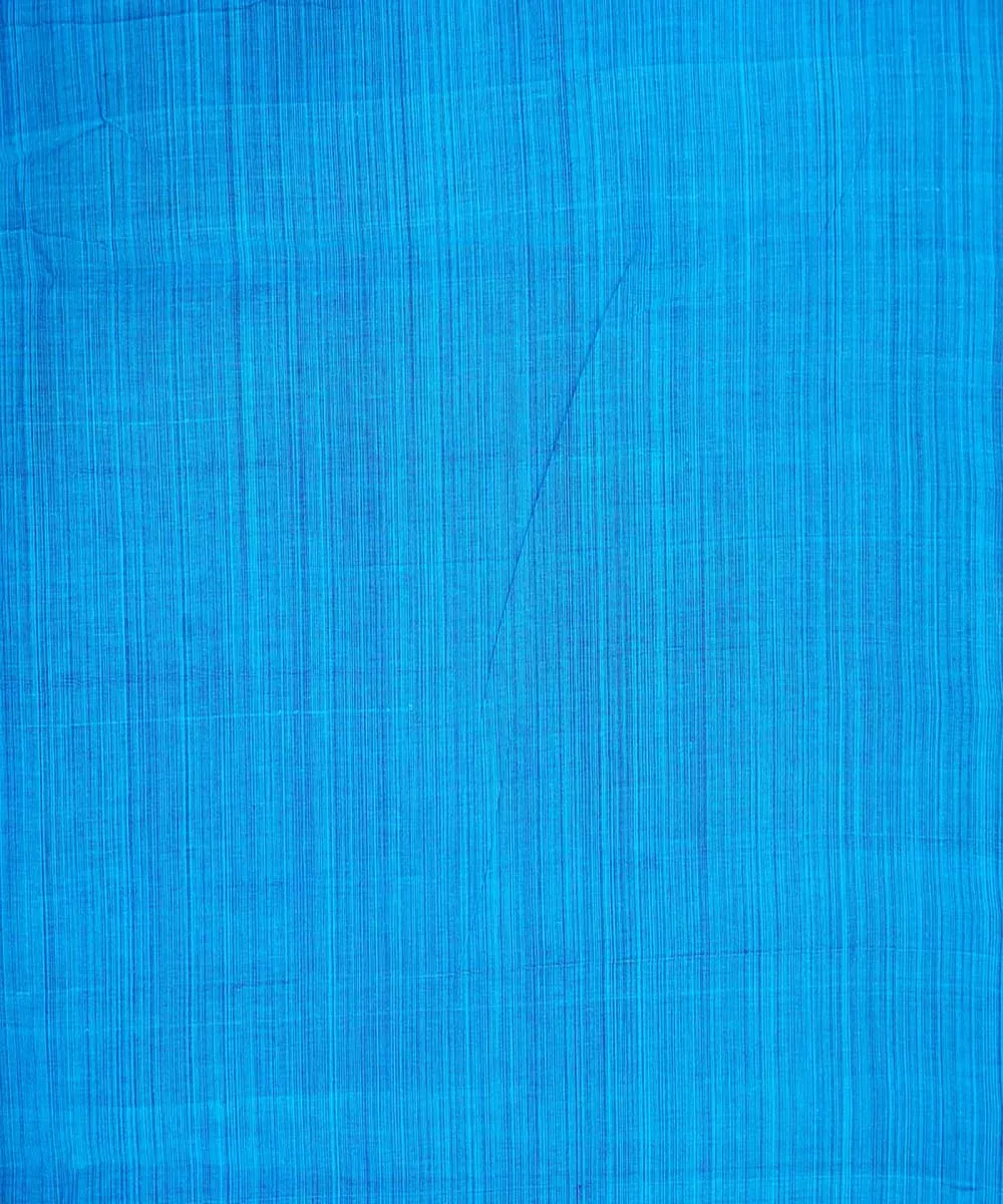 Blue handwoven cotton stripes mangalgiri fabric