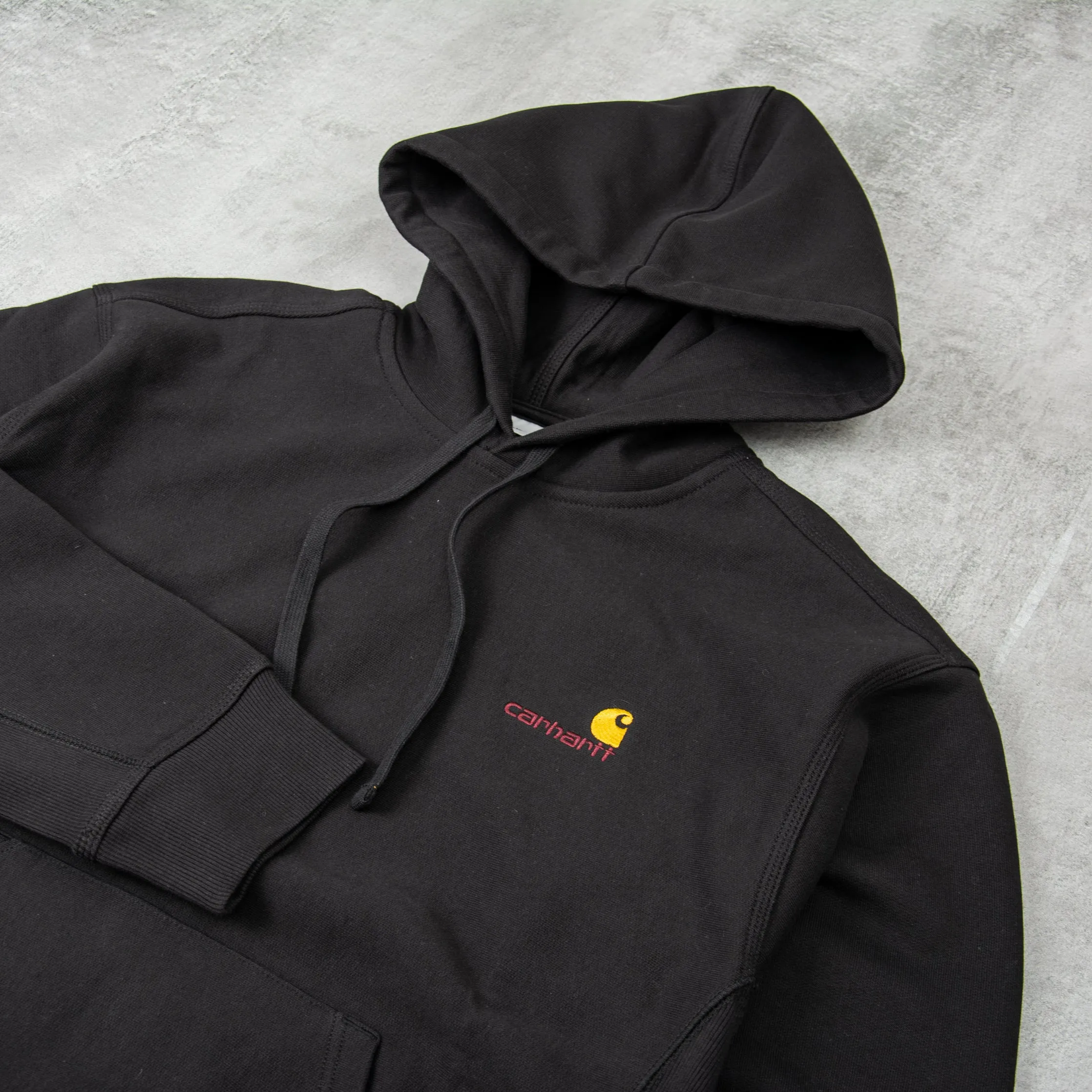 Carhartt WIP American Script Hooded Sweat - Black