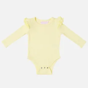 Cozy Long Sleeve Flutter - Banana