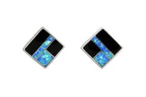 David Rosales Square Black Beauty Earrings