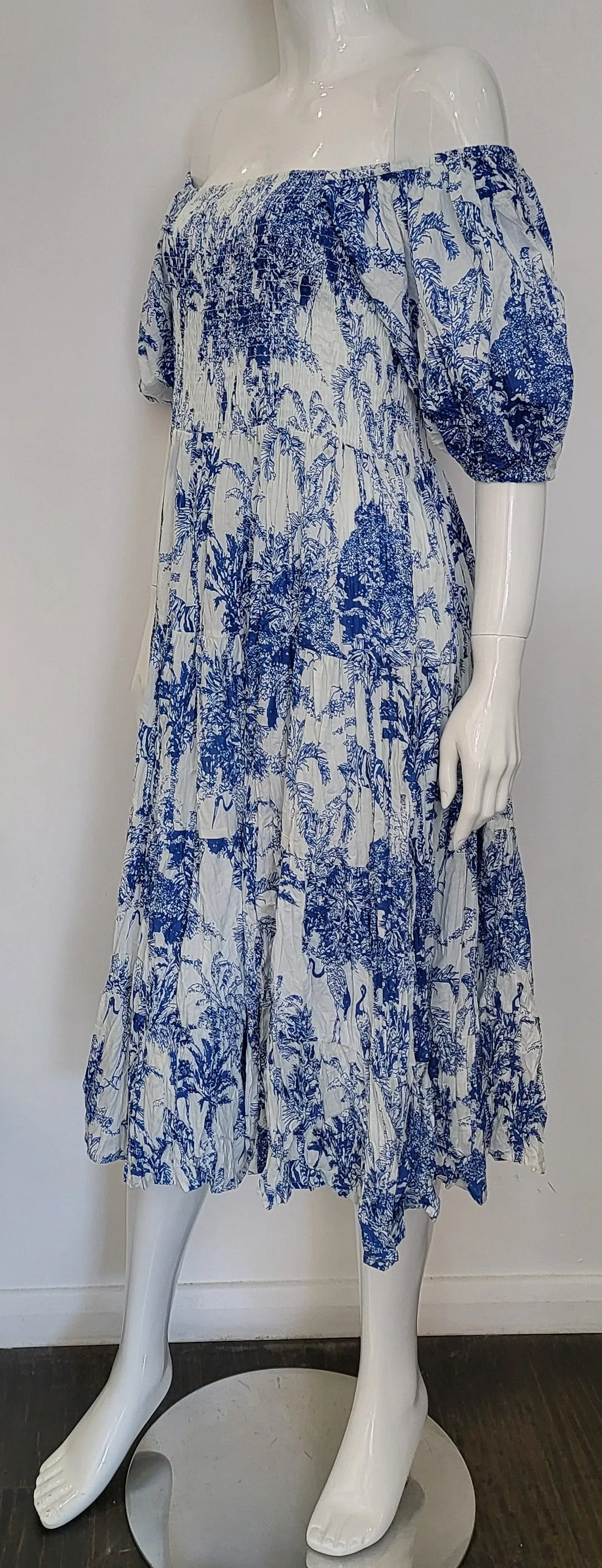 DREAM WATERFRONT DRESS BLUE SKETCH