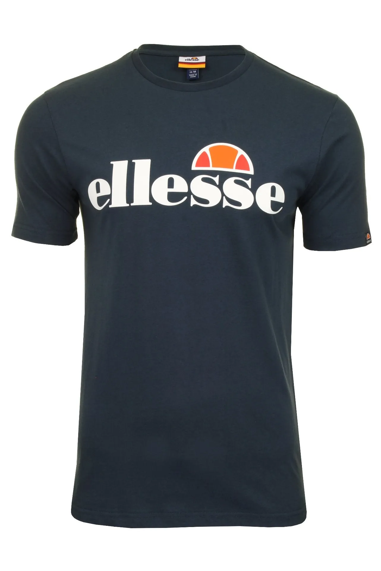 Ellesse Mens Logo Front Crew Neck T-Shirt 'PRADO' - Short Sleeved