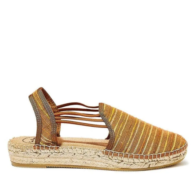 Embroidered Cotton Blend Wedge Espadrille for Women - Noa-SN