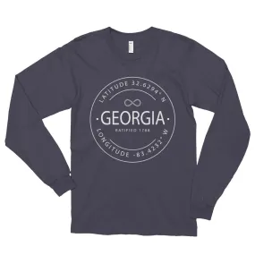 Georgia - Long sleeve t-shirt (unisex) - Latitude & Longitude