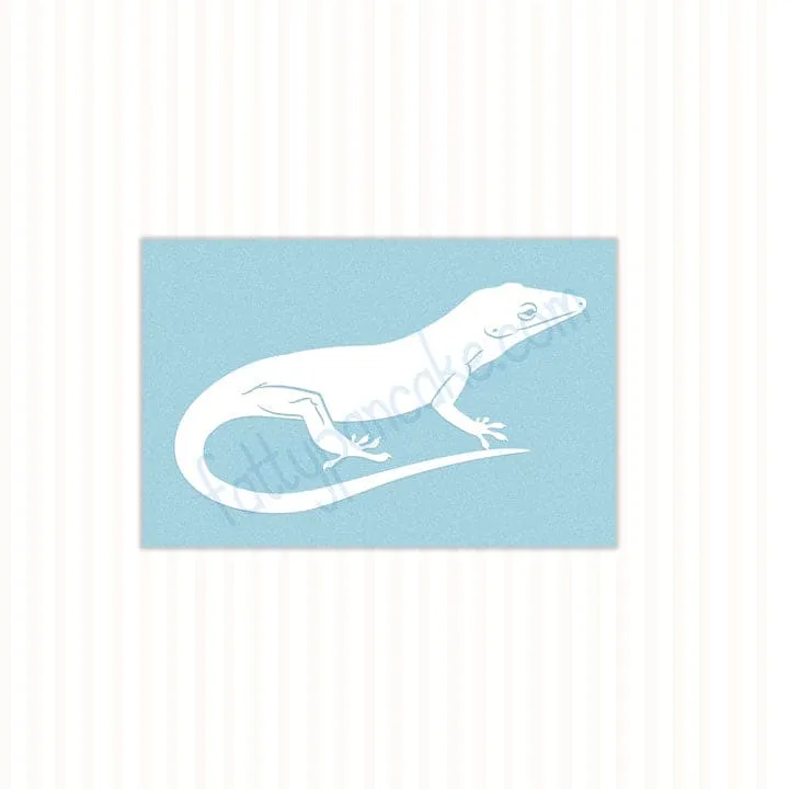 Green Anole Vinyl Decal, Customizable Reptile Tank Decor