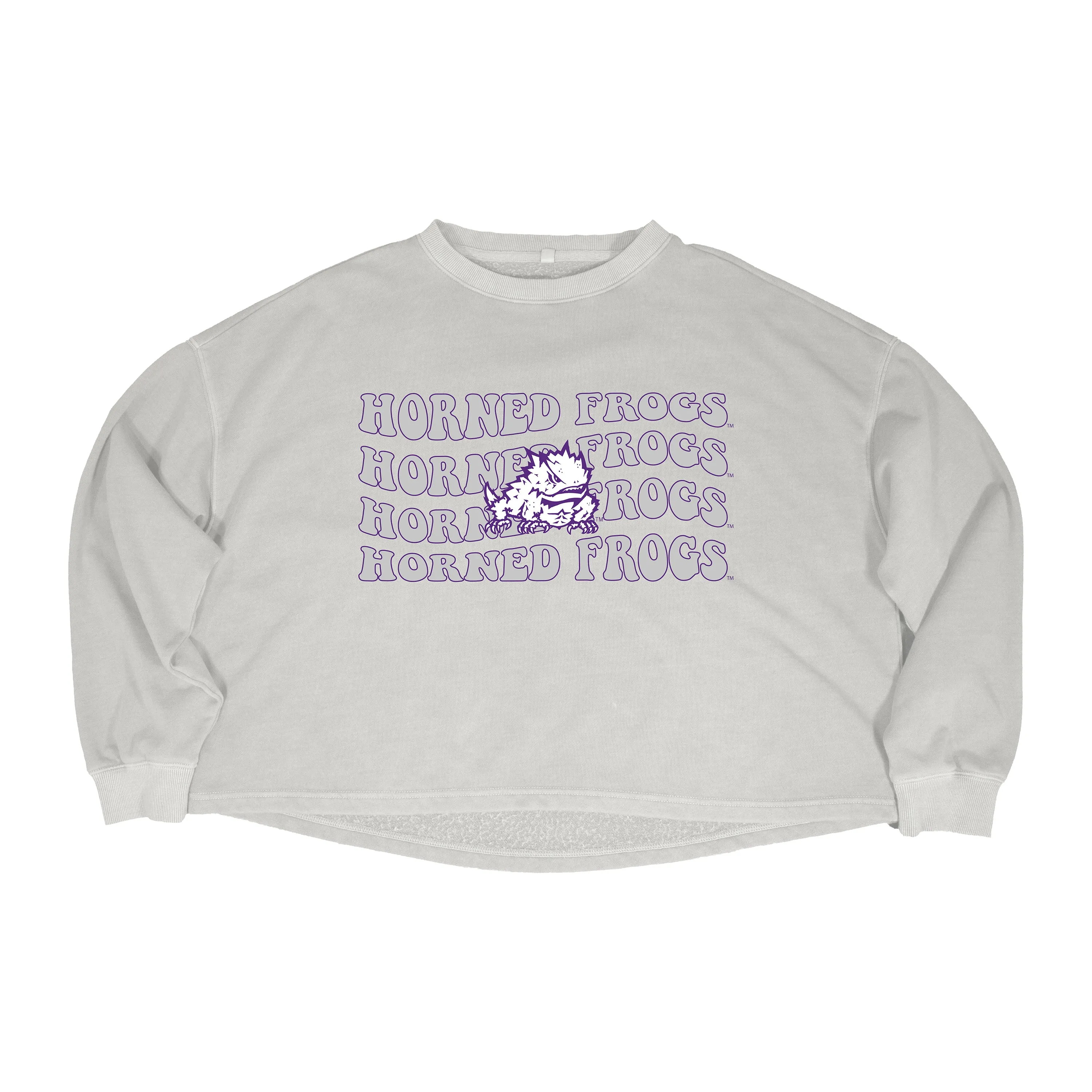 Groovy Gal Crop Crewneck in Texas Christian University