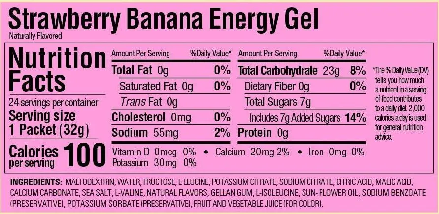 Gu Energy Gel- Strawberry Banana