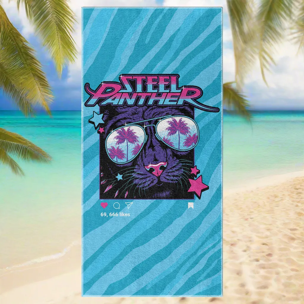 Insta-Panther Beach Towel