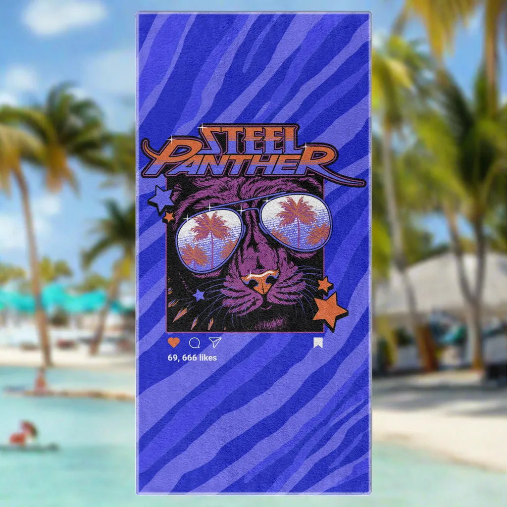 Insta-Panther Beach Towel