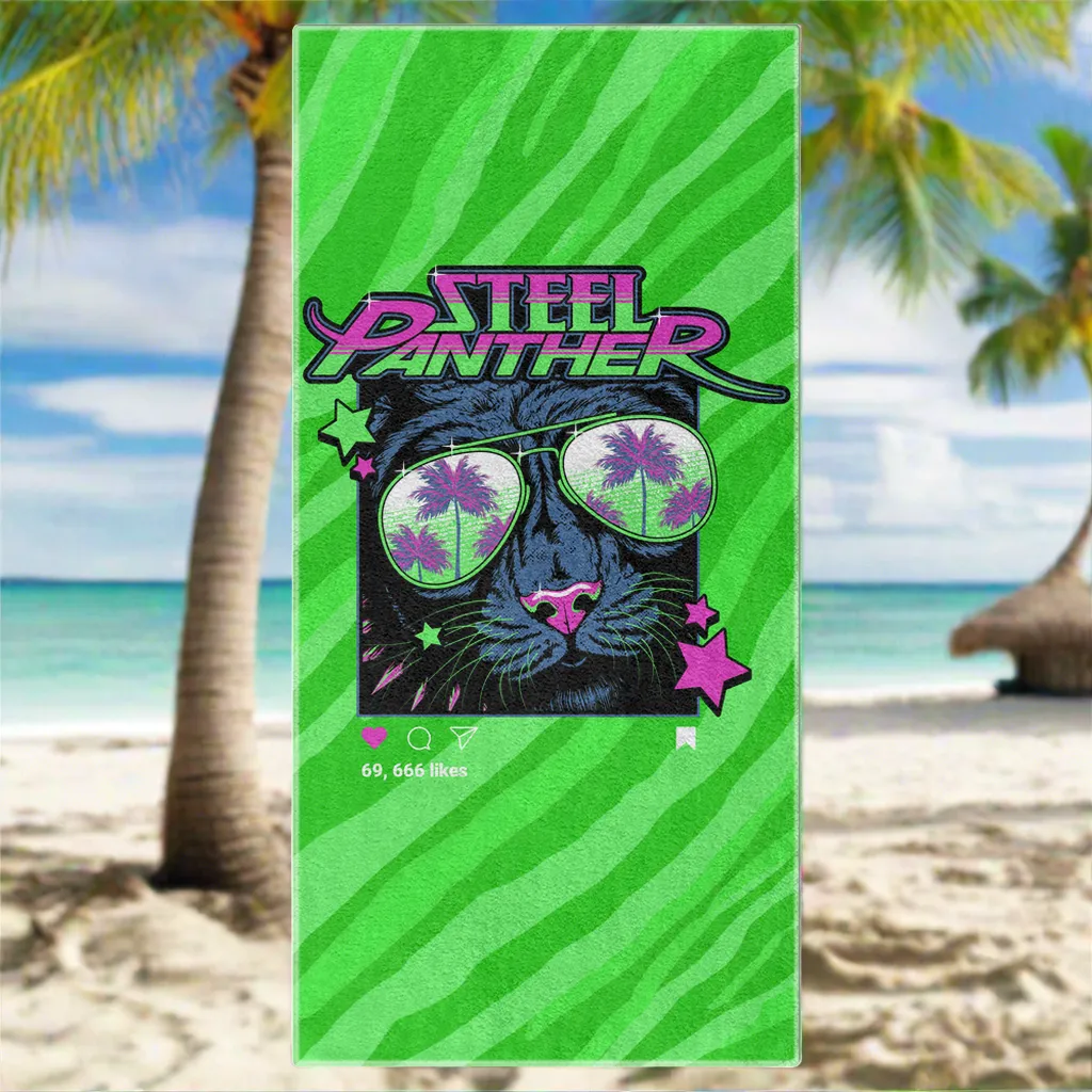 Insta-Panther Beach Towel