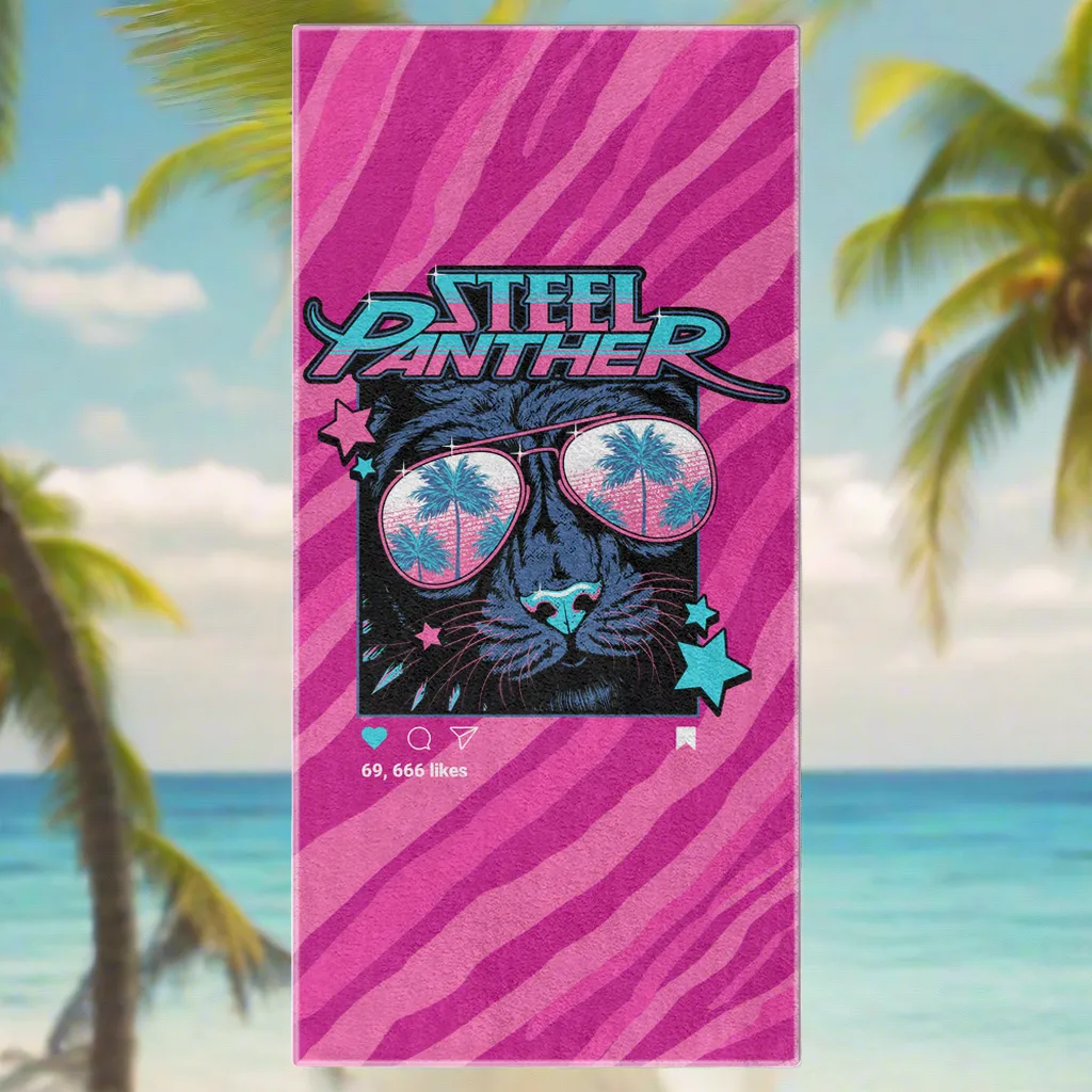 Insta-Panther Beach Towel