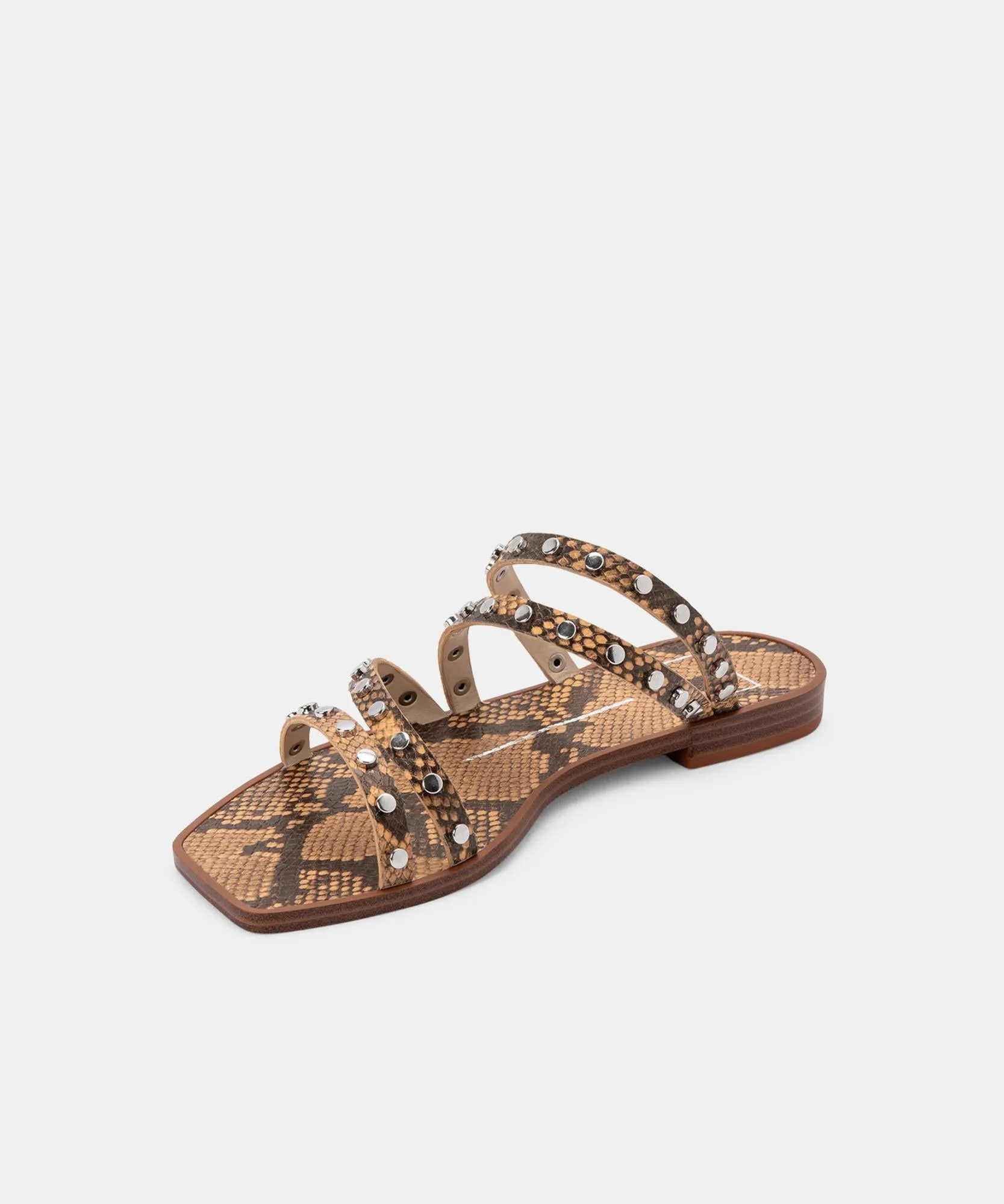 IZABEL STUDDED SANDALS MANGO SNAKE PRINT STELLA