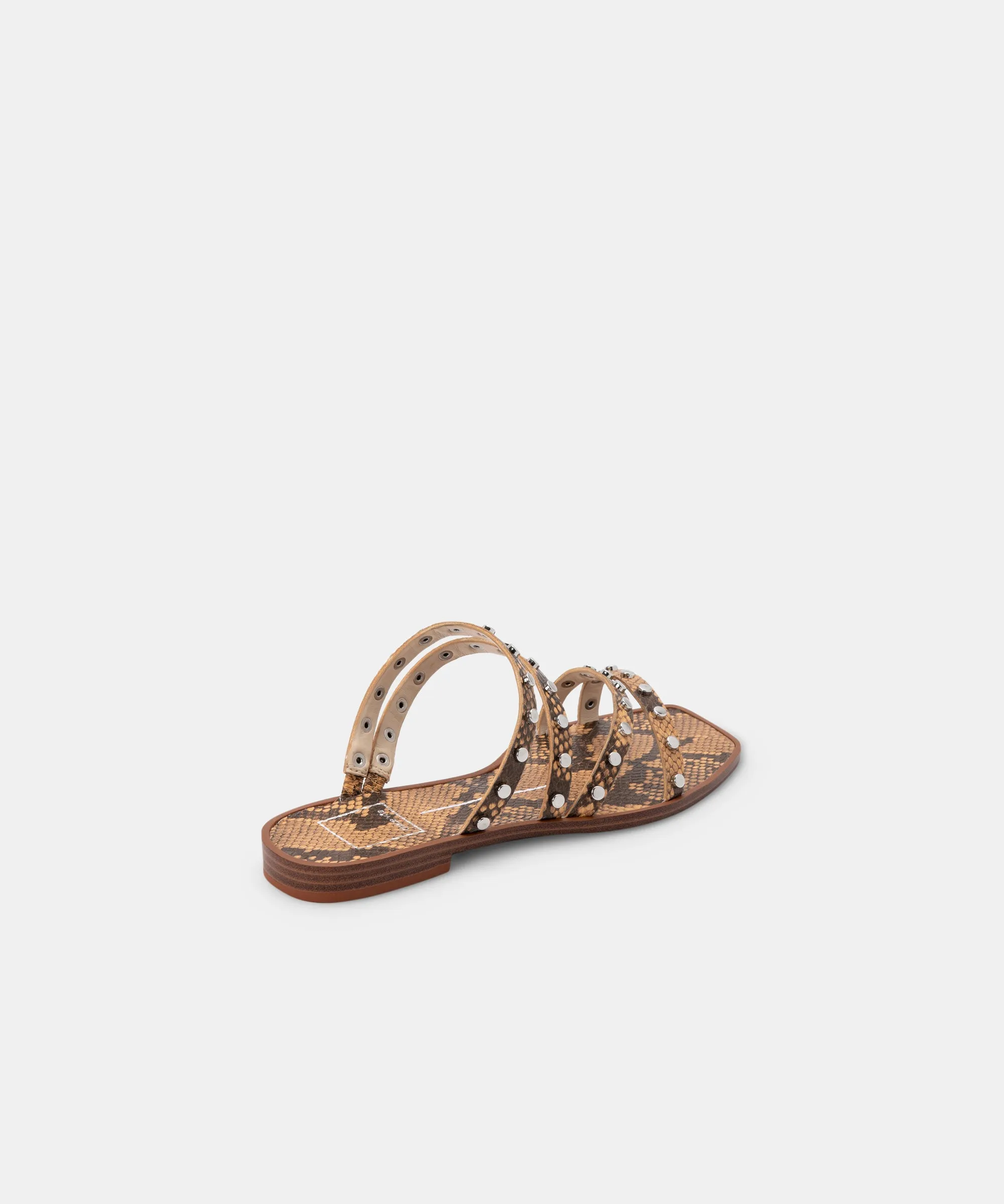 IZABEL STUDDED SANDALS MANGO SNAKE PRINT STELLA