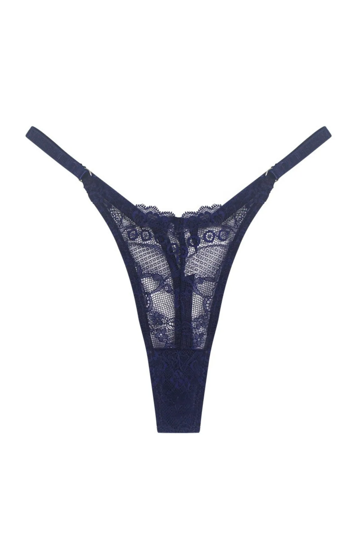 Kaylie Navy Lace Thong