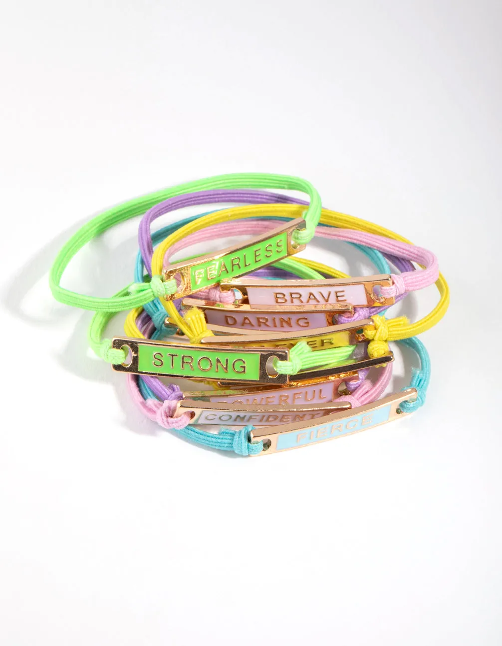 Kids Mixed Metal Enamel Mega Best Friend Bracelet 10-Pack