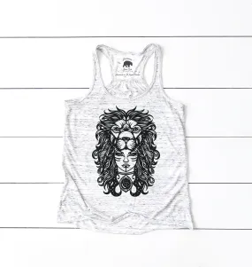 Leo Zodiac & Astrology flowy racerback tank tops