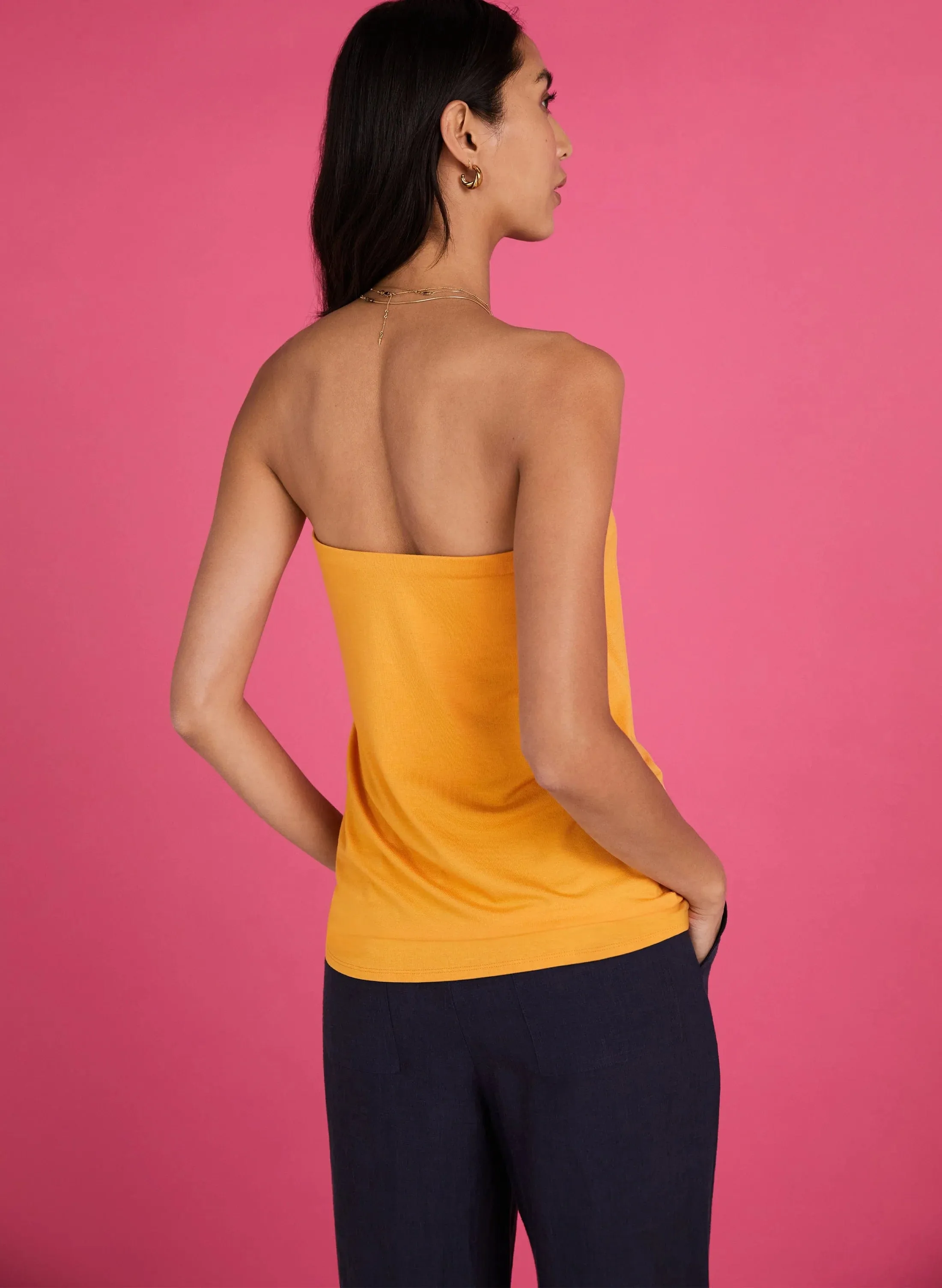 Lily LENZING ECOVERO Jersey Bandeau Top | Mango Sorbet