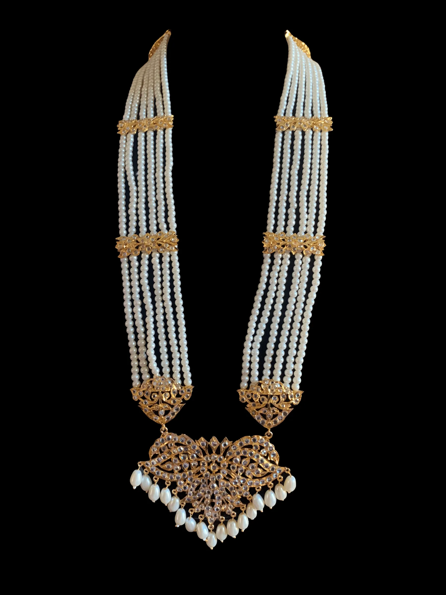 LN89 long Rani haar in pearls ( SHIPS IN 4 WEEKS )