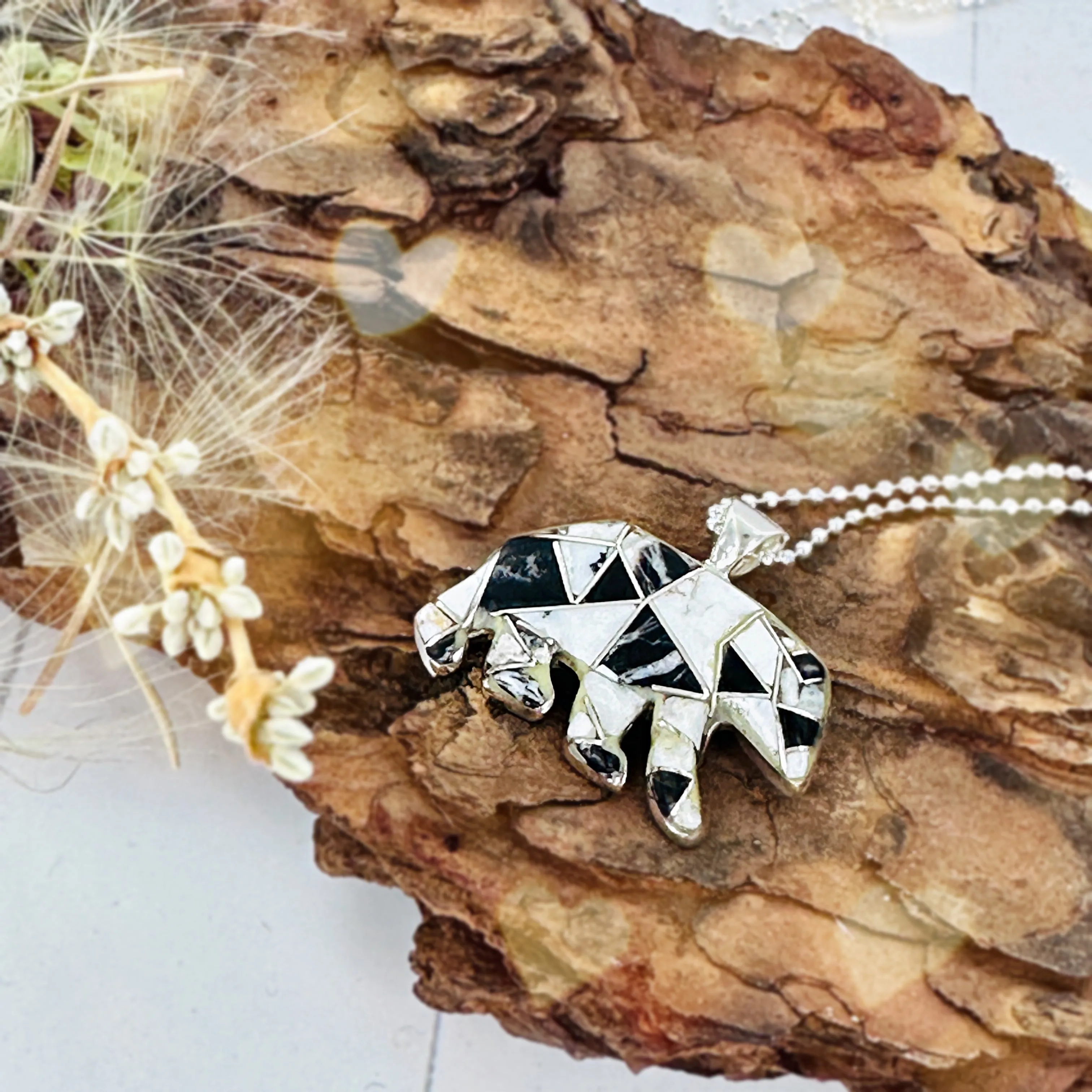 Mama Bear Pendant {White Buffalo}