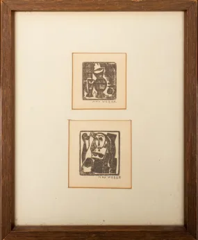 Max Weber Still Life & Figural Portrait Woodblocks