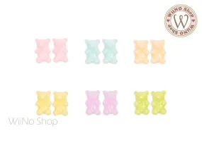 Mini Pastel Gummy Bear Candy Nail Art Cabochons - 5 pcs