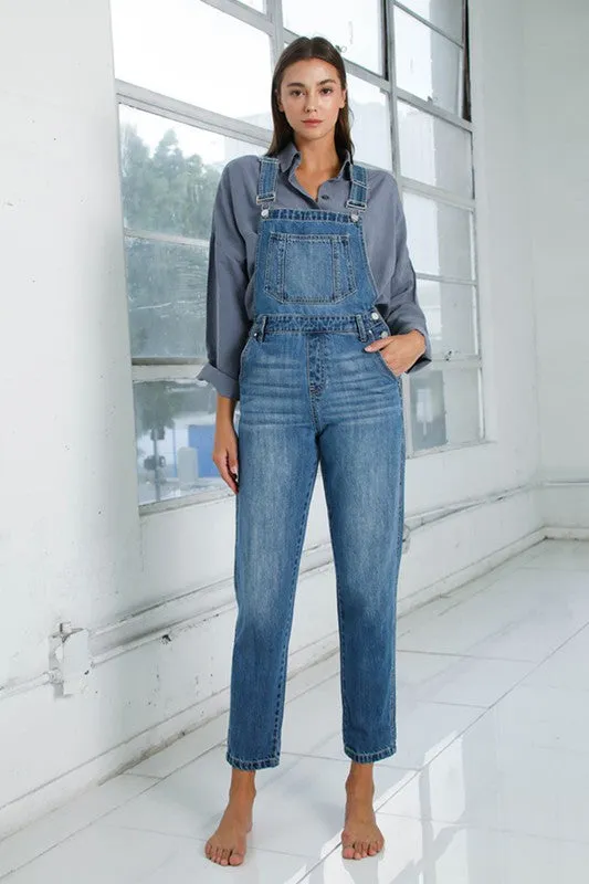 Comfortable Mom-Fit Denim Overalls for Women