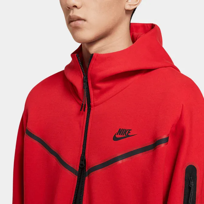 Nike Sportswear Tech Fleece Full Zip Hoodie & Joggers Set University Red