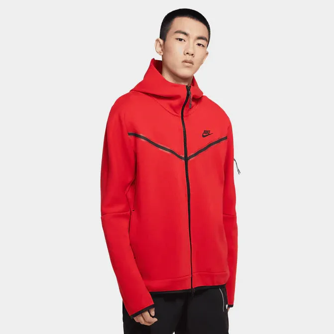 Nike Sportswear Tech Fleece Full Zip Hoodie & Joggers Set University Red