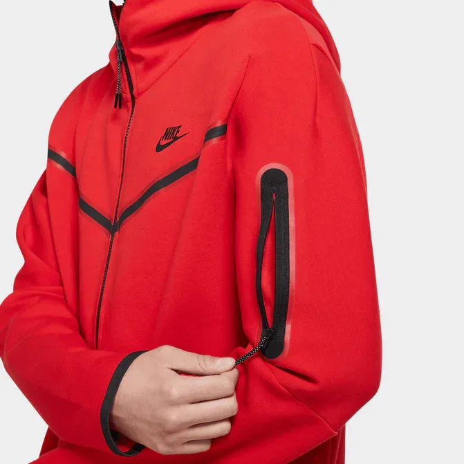 Nike Sportswear Tech Fleece Full Zip Hoodie & Joggers Set University Red