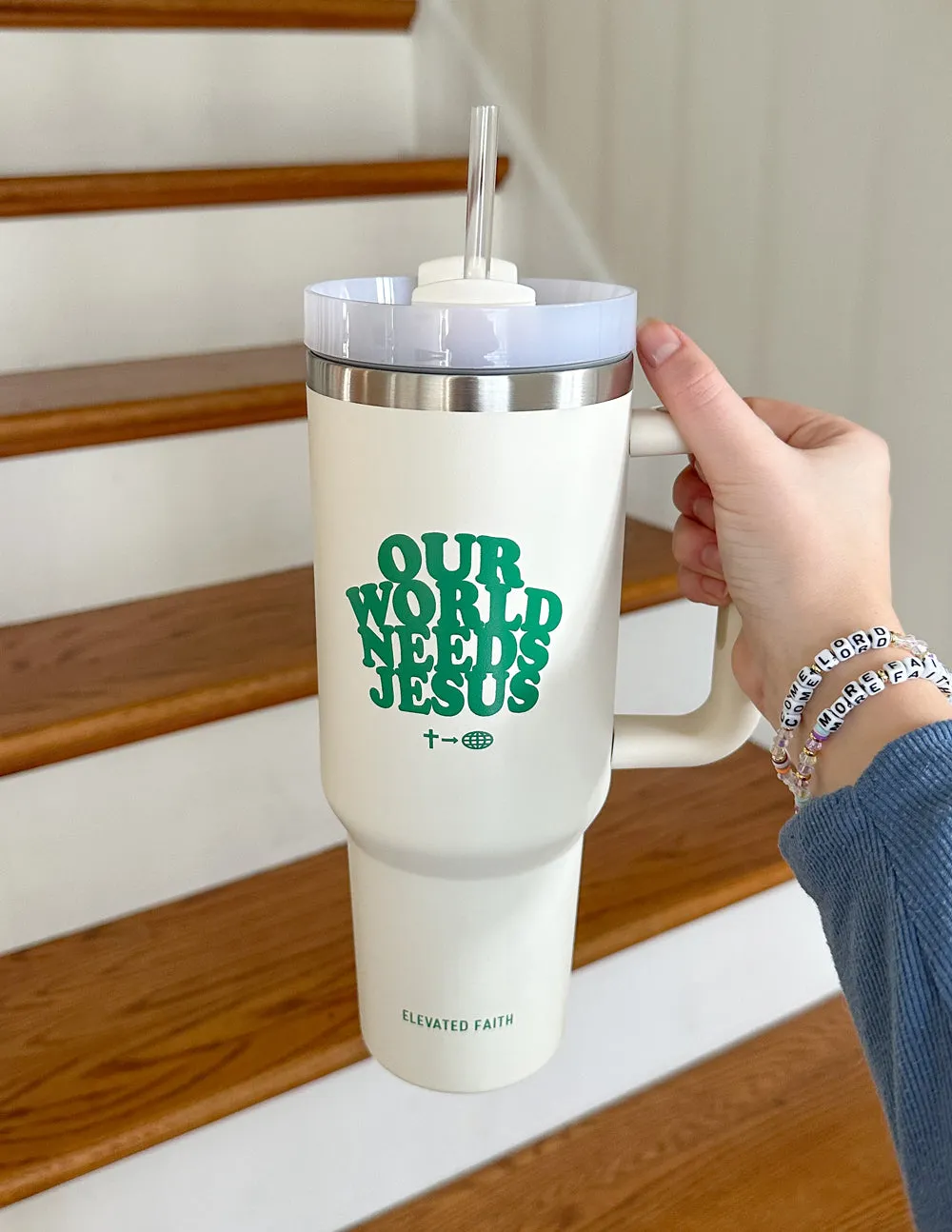 Our World Needs Jesus 40 oz Tumbler